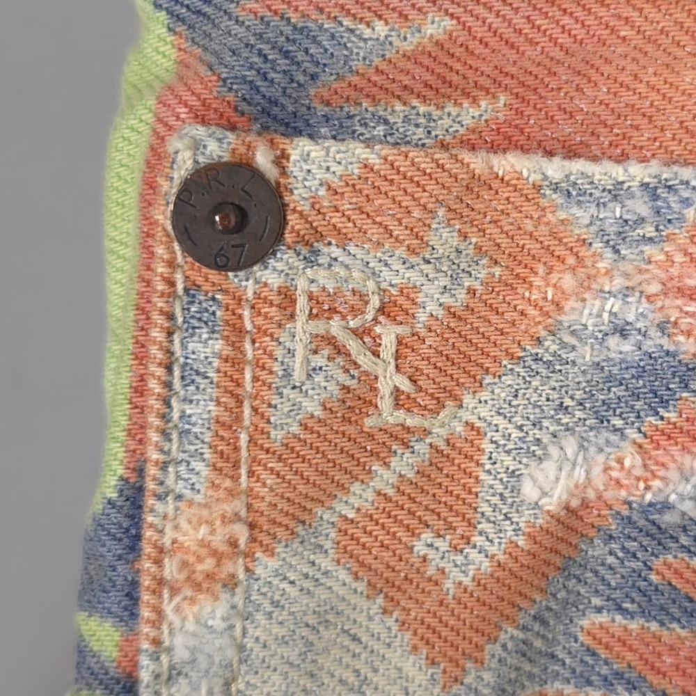 POLO RALPH LAUREN Men's Jeans 38X32 Varick Slim Straight Aztec 100% Cotton - Picture 11 of 16